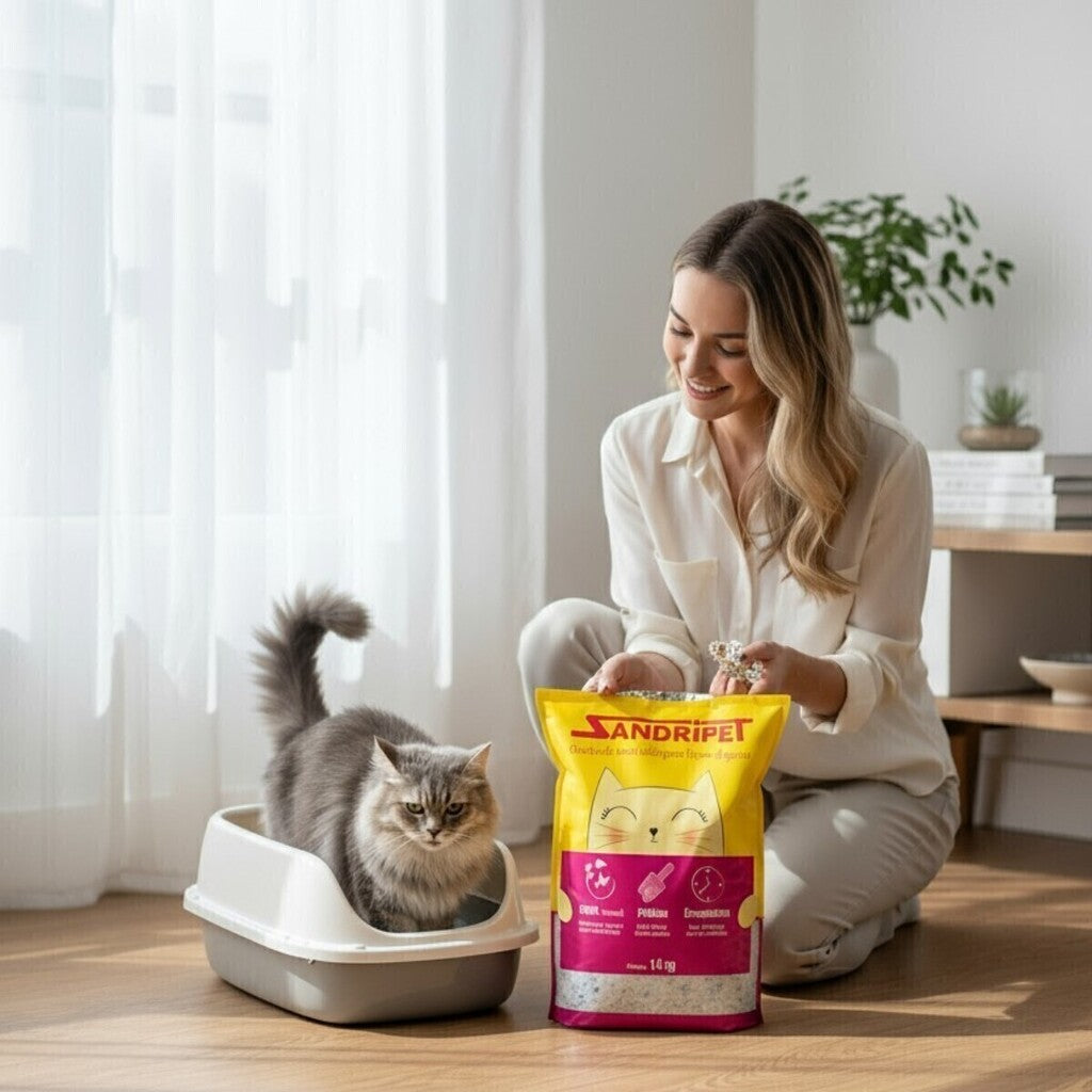 Areia Sílica Gato Grossa 1,6kg Alta Absorção