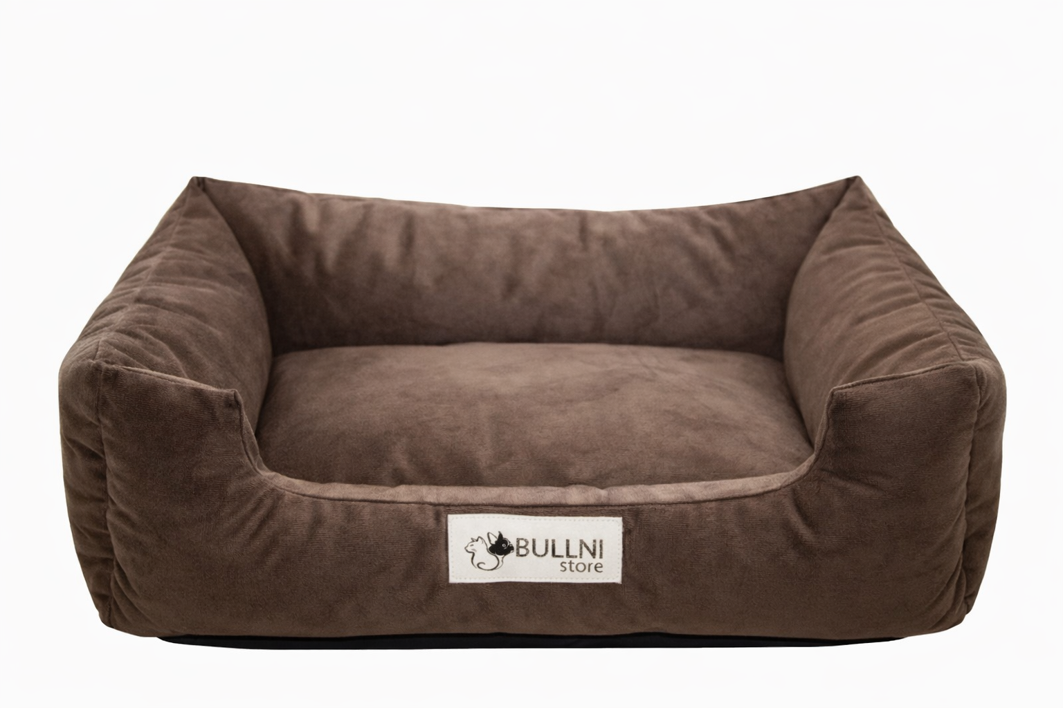 Cama Quadrada para Cachorro ou Gatos Super Luxo Bullni Marrom Tamanho:M