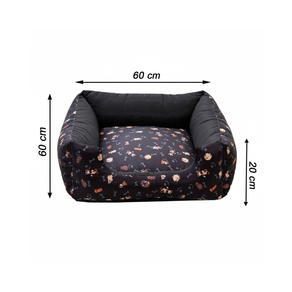 Cama Para Cachorro Quadrada conforto Preto Cachorro Drop