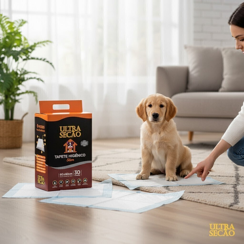Tapete Higiênico Cachorro Carvão Ativado 60x60cm c/30 unidades