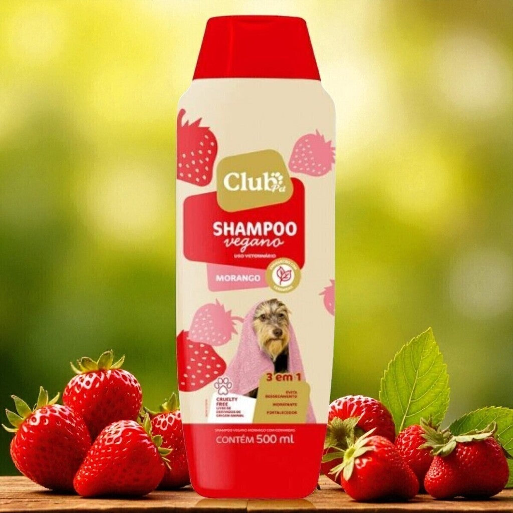 Kit Shampoo, Condicionador e Perfume Vegano Morango