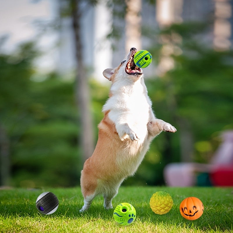 Bola oscilante Squeaky Giggle – Brinquedo de mastigar durável e interativo