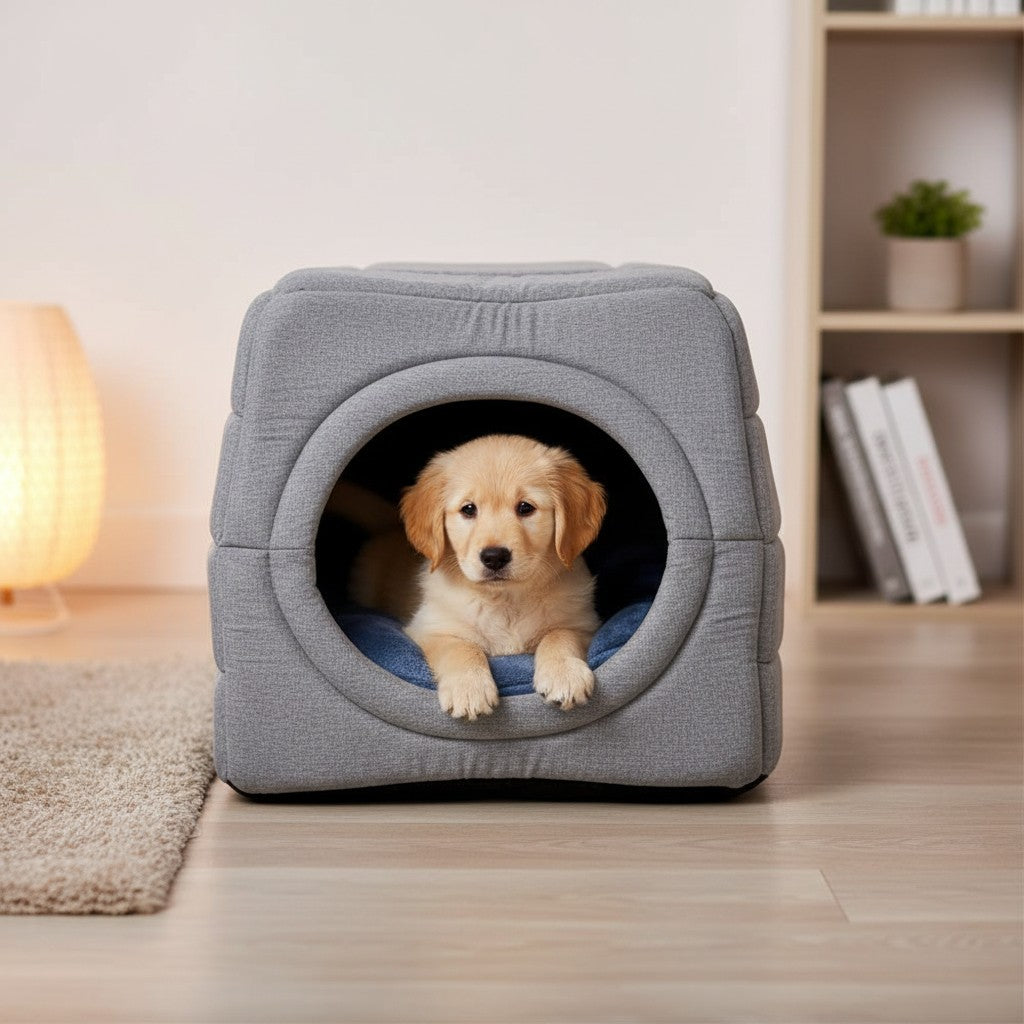 Toca Iglu Pet Cachorro e Gato Confortável Cinza Urbano Drop