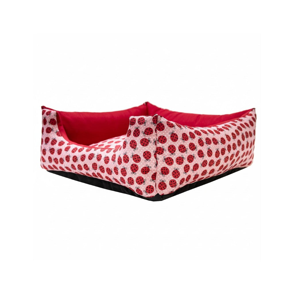 Cama Para Cachorro Quadrada conforto Vermelho Joana Drop