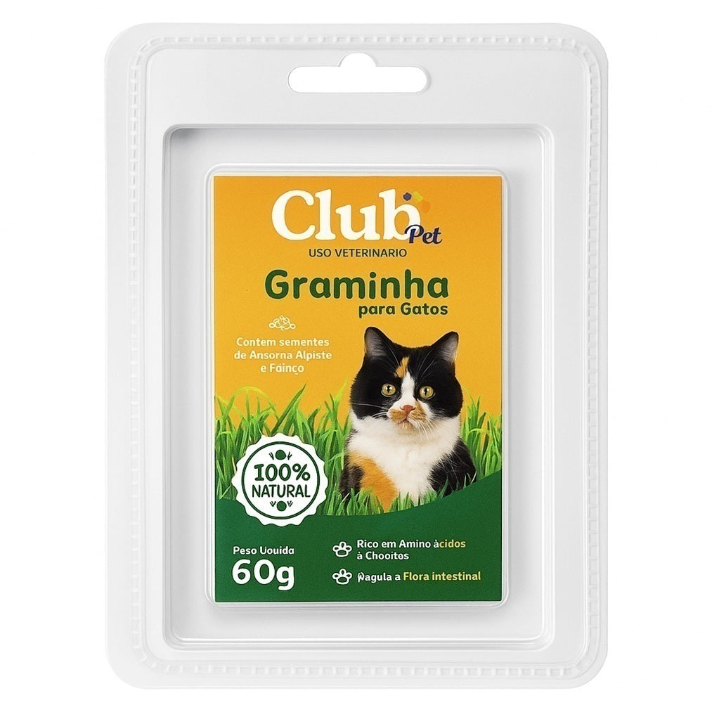 Graminha Gato 60g Auxilia Digestão e Anti Bola de Pelo