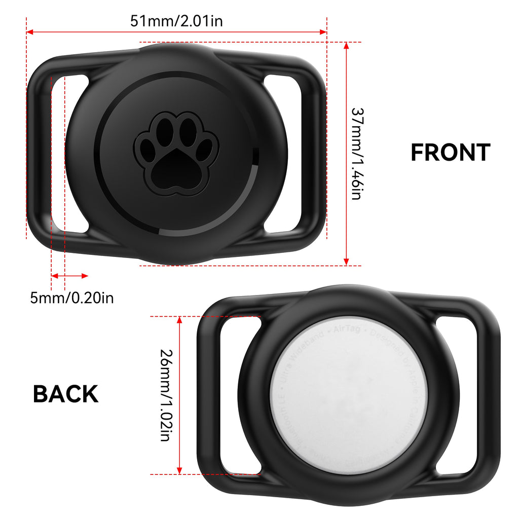 2 pacotes airtag coleira  silicone à prova d'agua