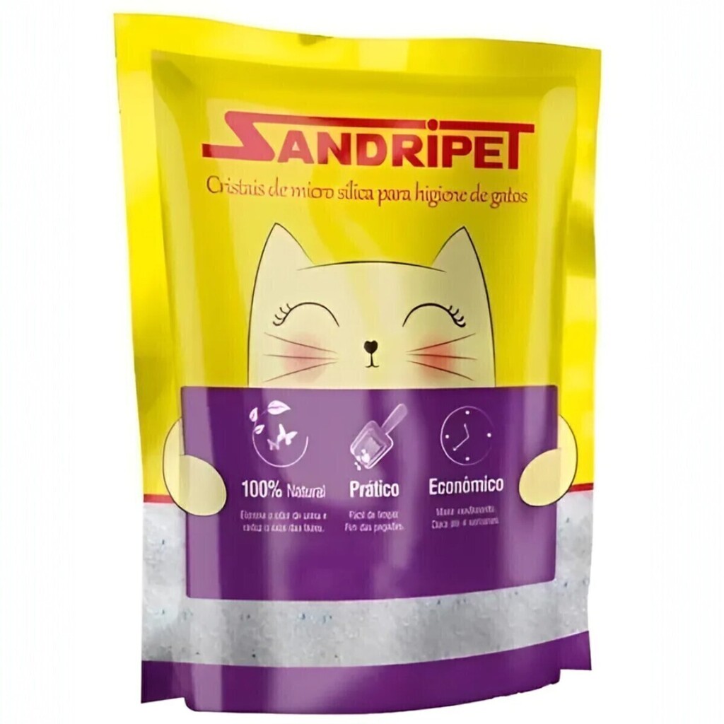 Areia Sílica Gato Fina 1,6kg Alta Absorção