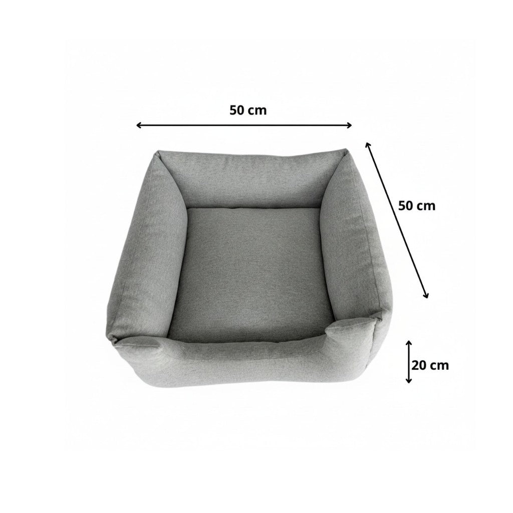 Cama Para Cachorro Quadrada conforto Cinza Urbano Drop
