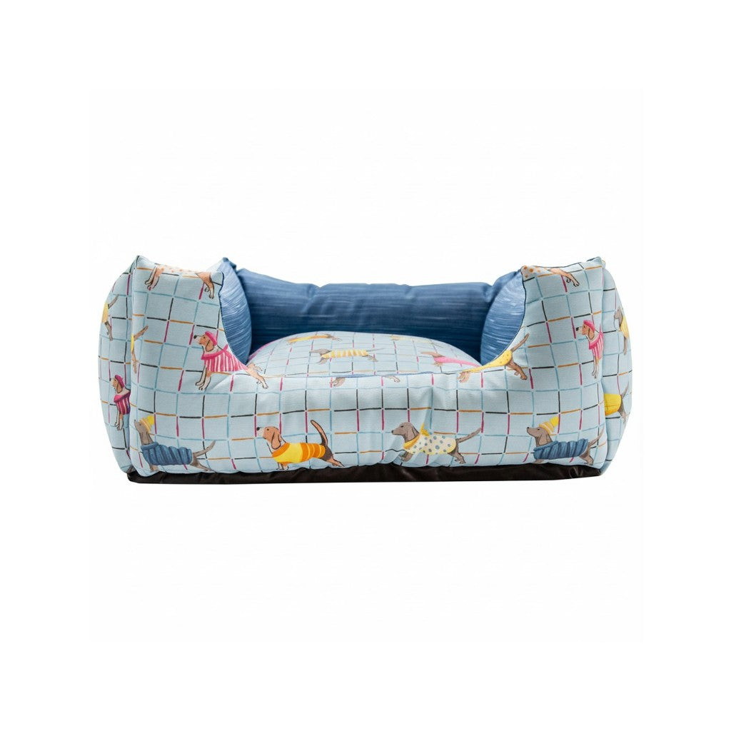 Cama Para Cachorro Quadrada impermeavel Azul Pets Drop