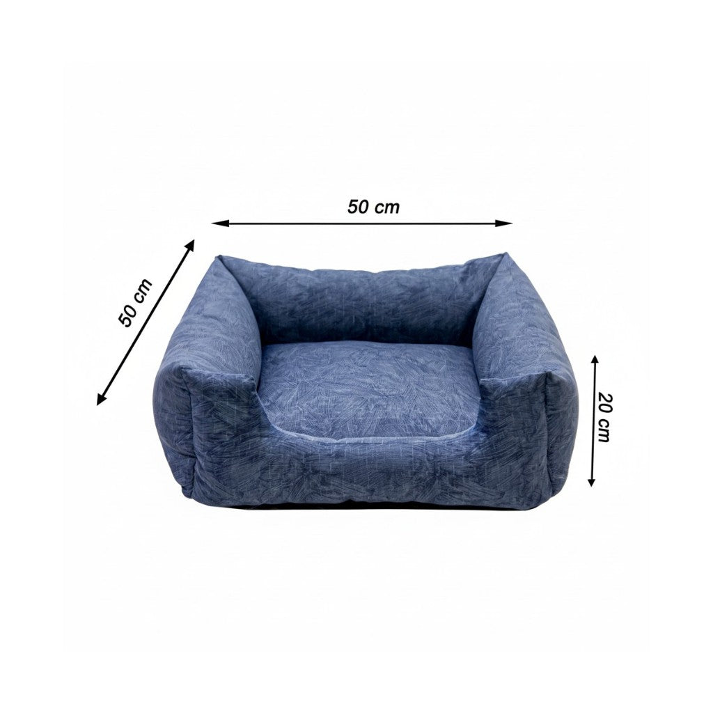 Cama Para Cachorro Quadrada conforto Petroleo Drop