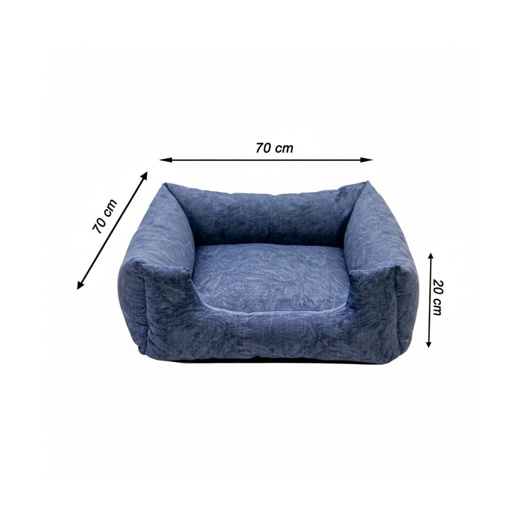 Cama Para Cachorro Quadrada conforto Petroleo Drop