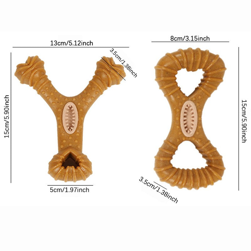 Osso de mastigar indestrutível de madeira de faia sólida de 15cm para cães