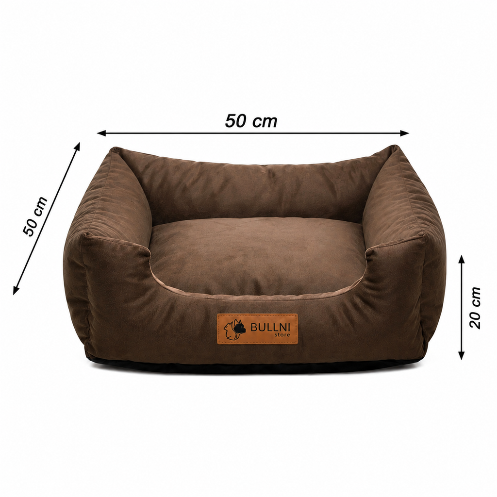 Cama Para Pets - Quadrada Marrom Liso Bullni Store