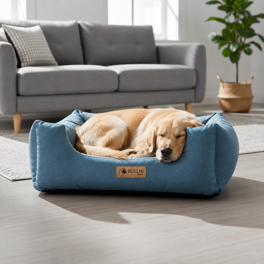 Cama Para Pets - Quadrada Azul Bullni Store