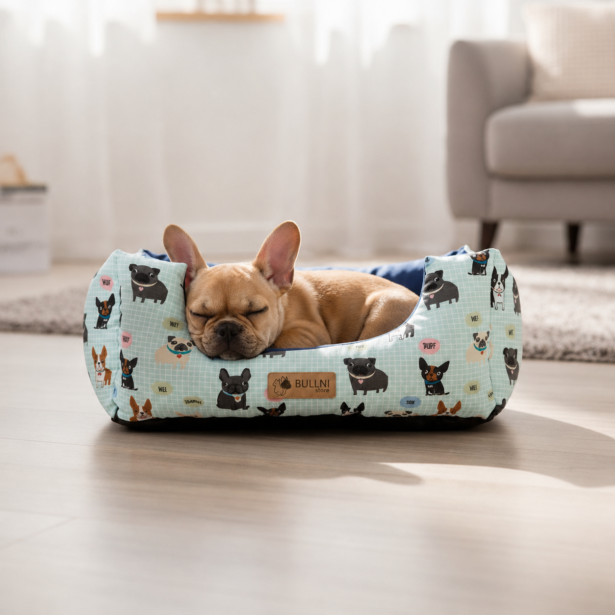 Cama Para Pets - Quadrada impermeável Estampa Bulldog Bullni Store