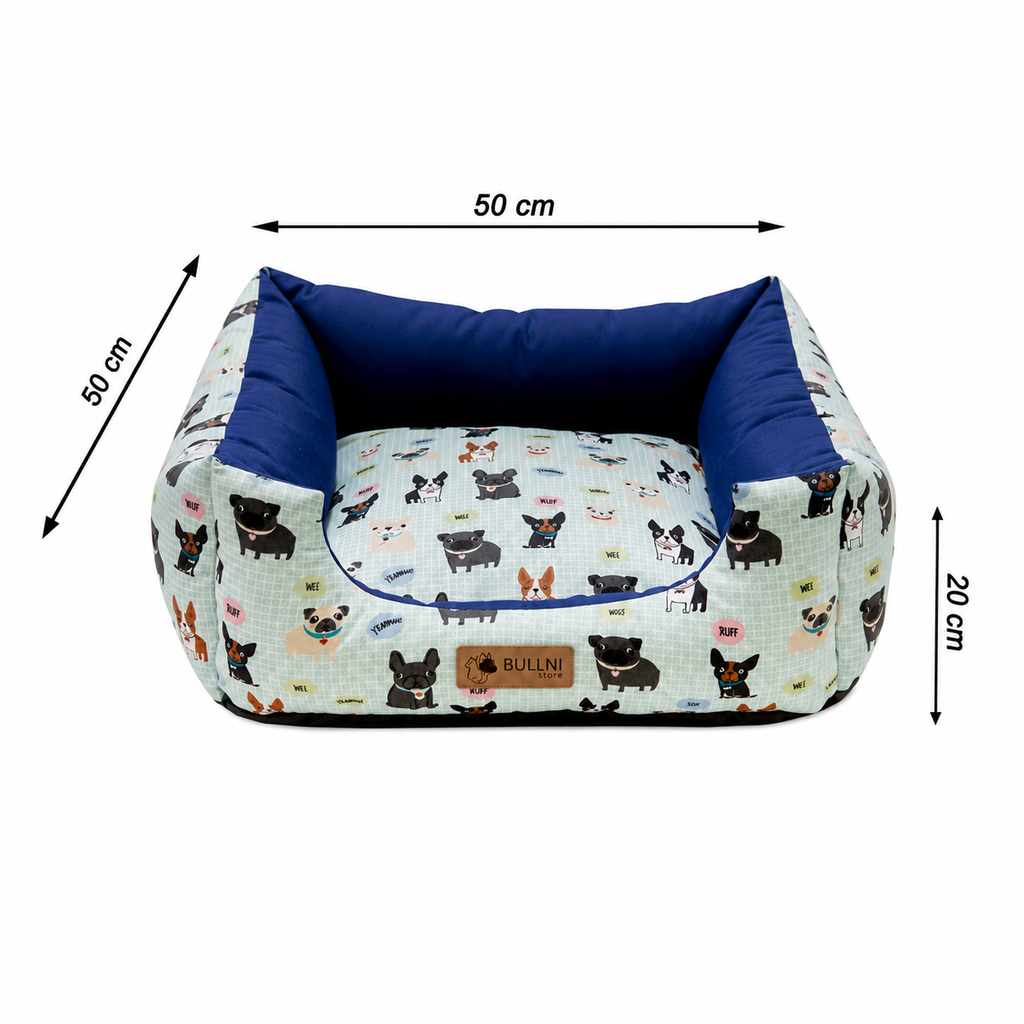 Cama Para Pets - Quadrada impermeável Estampa Bulldog Bullni Store