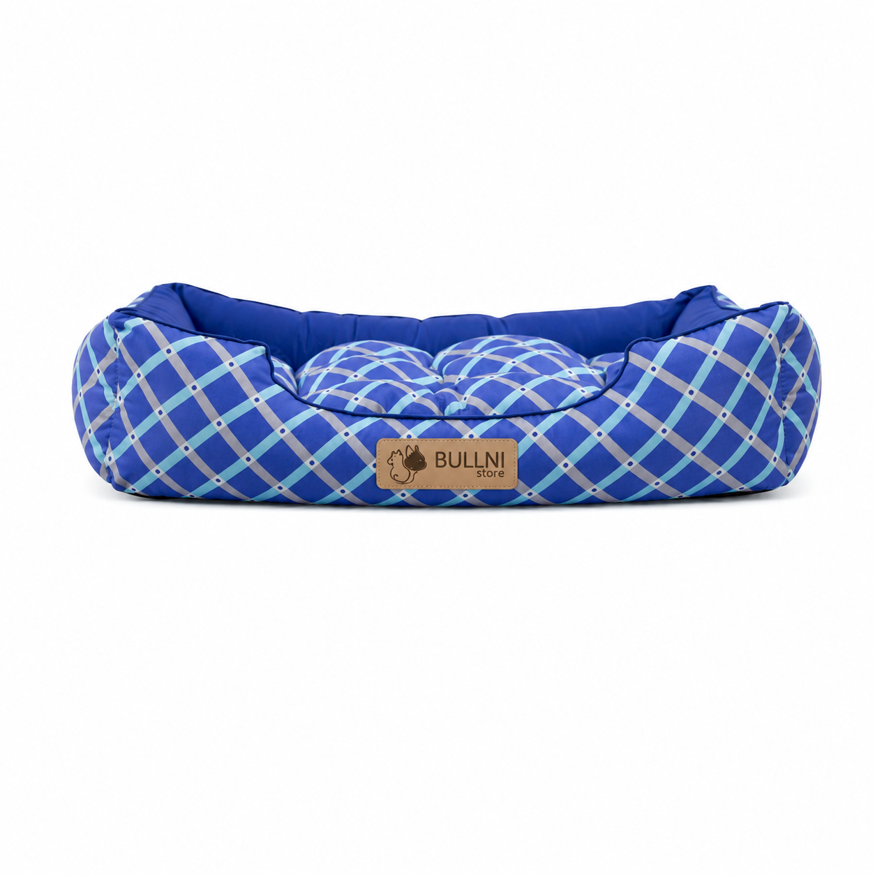 Cama Para Pets - Retangular Azul Geométrico Bullni Store