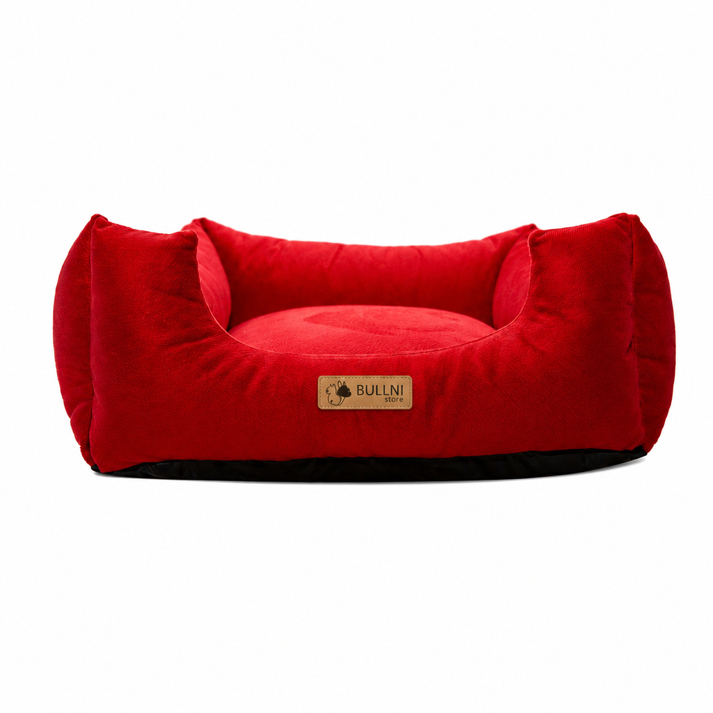 Cama Para Pets - Quadrada Vermelha Lisa Bullni Store