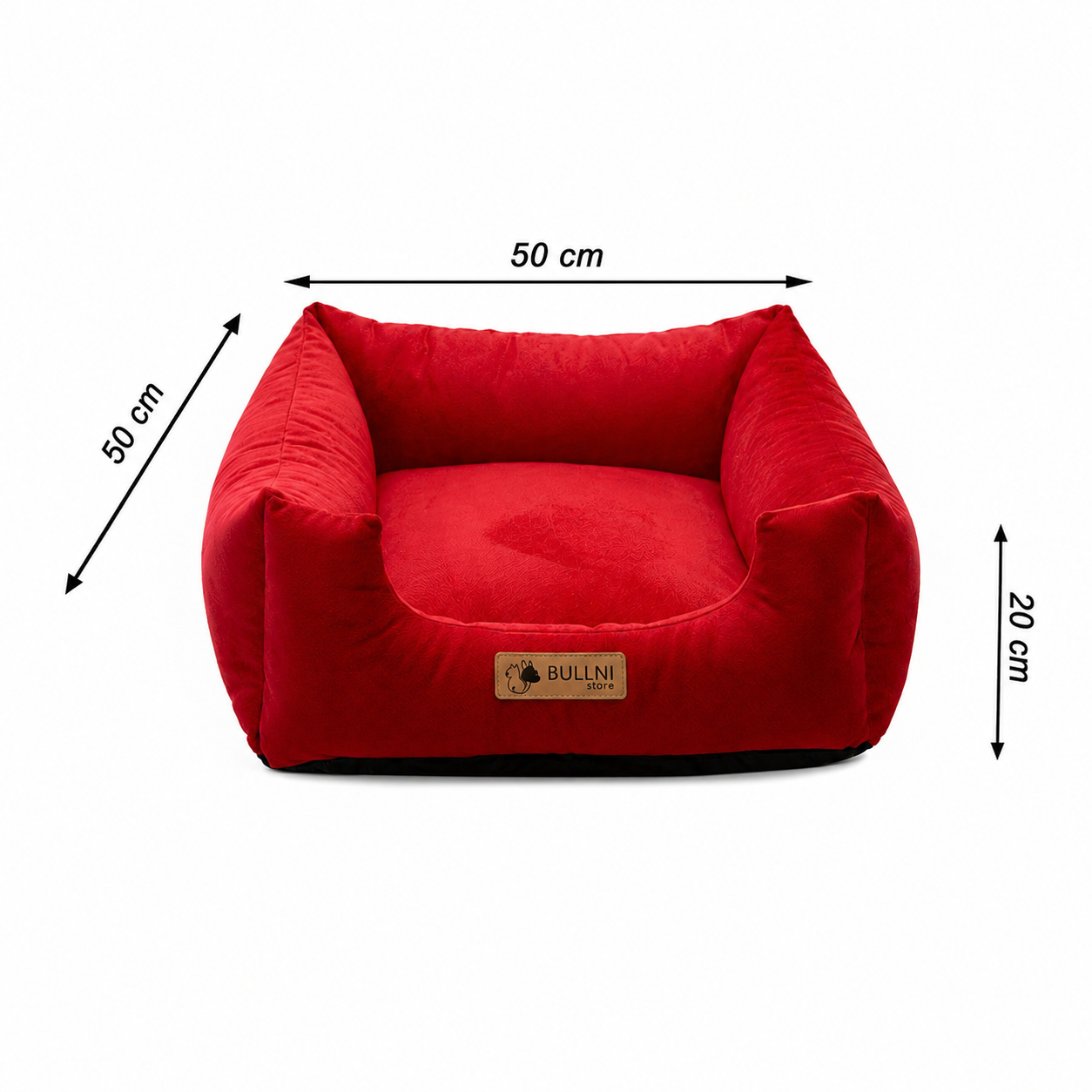 Cama Para Pets - Quadrada Vermelha Lisa Bullni Store