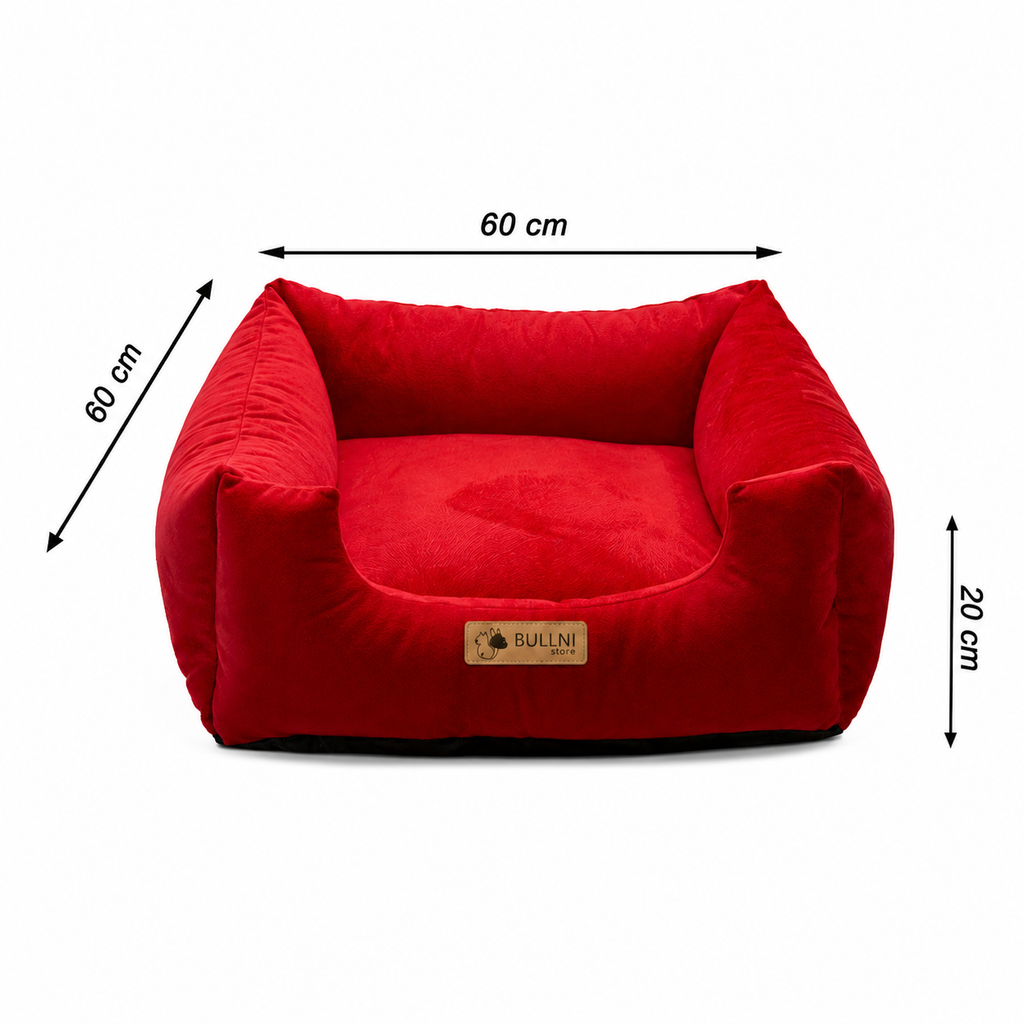 Cama Para Pets - Quadrada Vermelha Lisa Bullni Store
