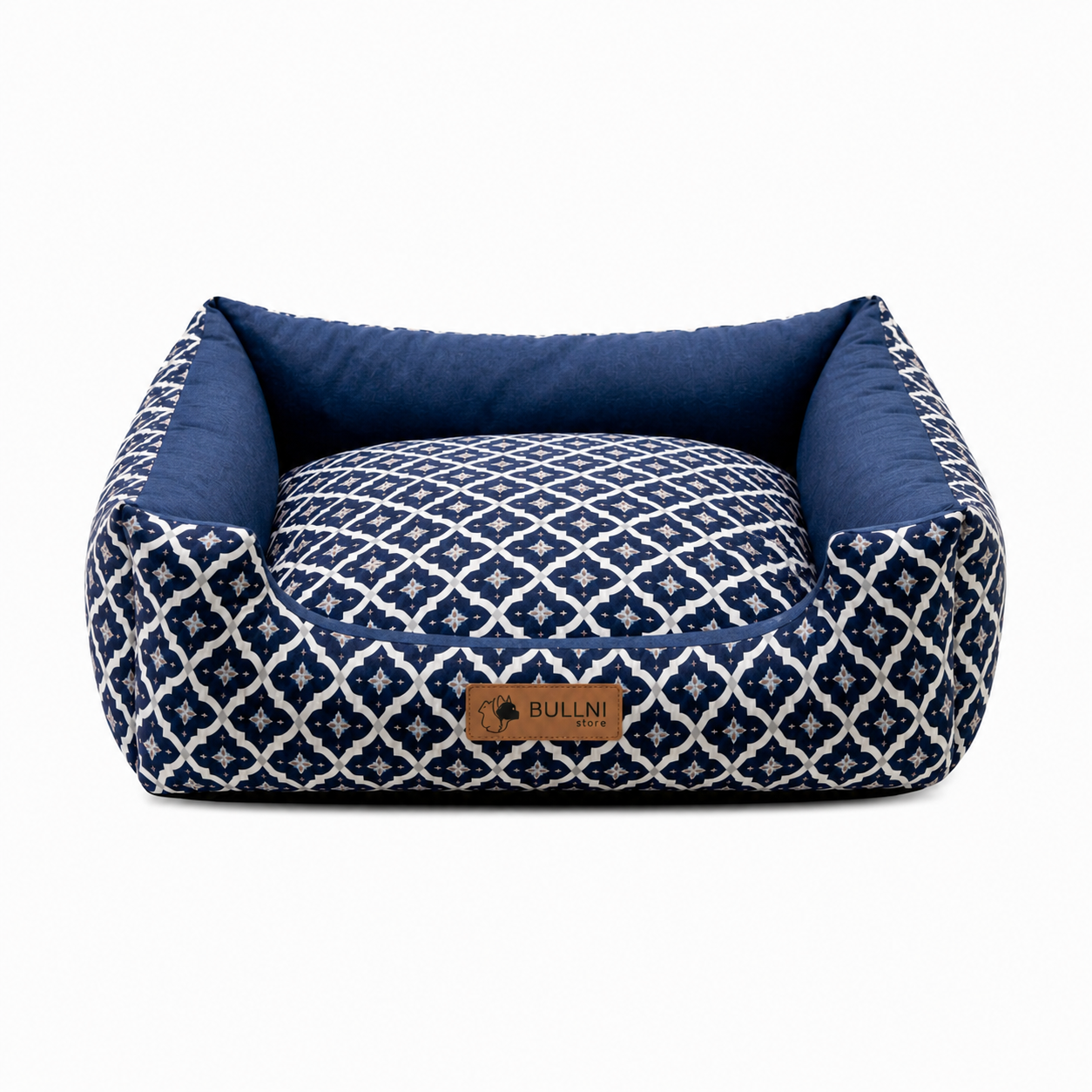 Cama Para Pets - Quadrada Azul Estampada Bullni Store