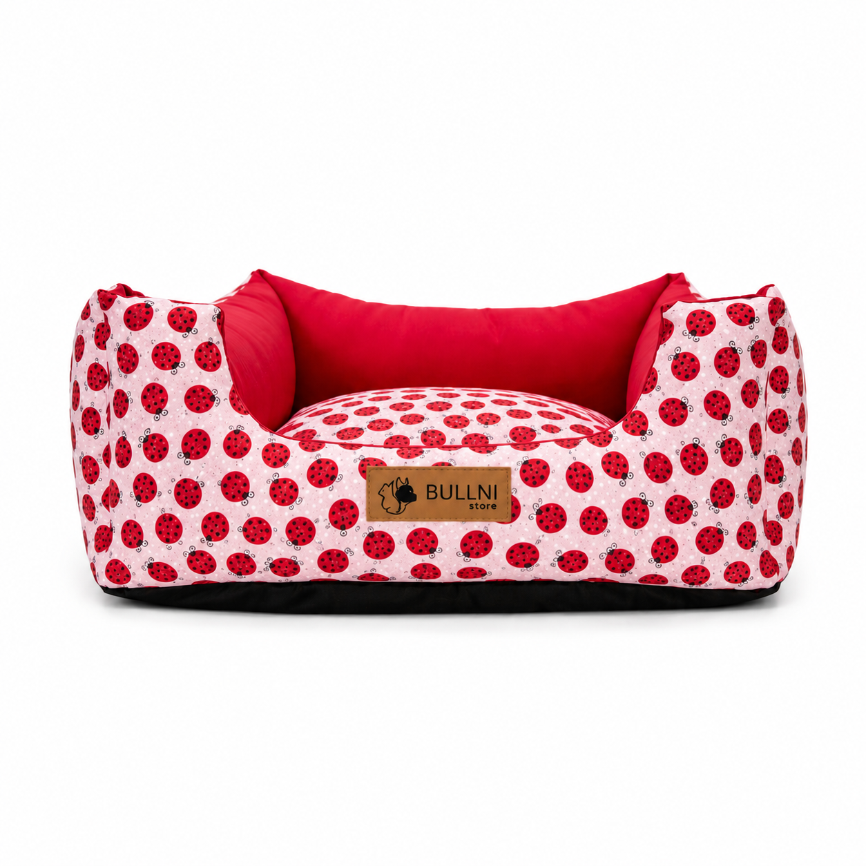 Cama Para Pets - Quadrada vermelha Joaninha Bullni Store