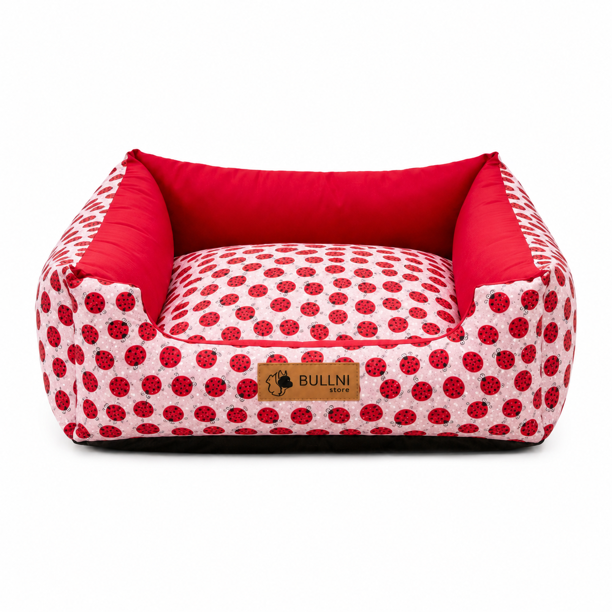 Cama Para Pets - Quadrada vermelha Joaninha Bullni Store