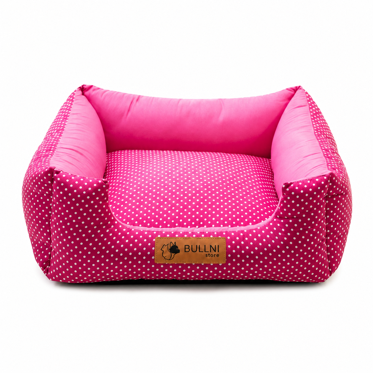 Cama Para Pets - Quadrada Rosa Poá Bullni Store