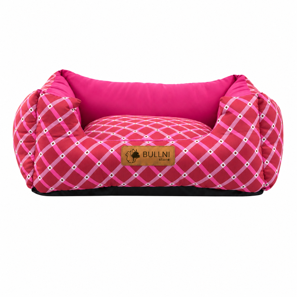 Cama Para Pets - Quadrada Rosa Geométrico Bullni Store