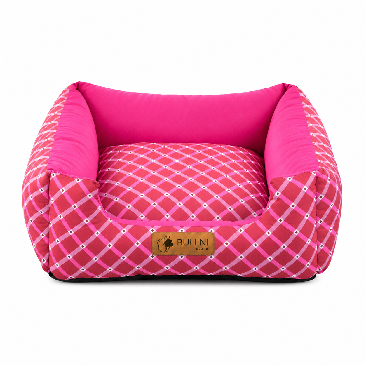 Cama Para Pets - Quadrada Rosa Geométrico Bullni Store