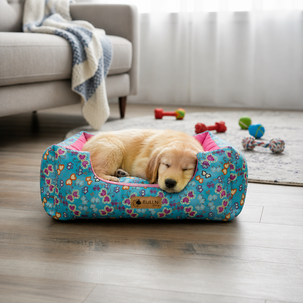 Cama Para Pets - Quadrada Rosa Borboleta Bullni Store