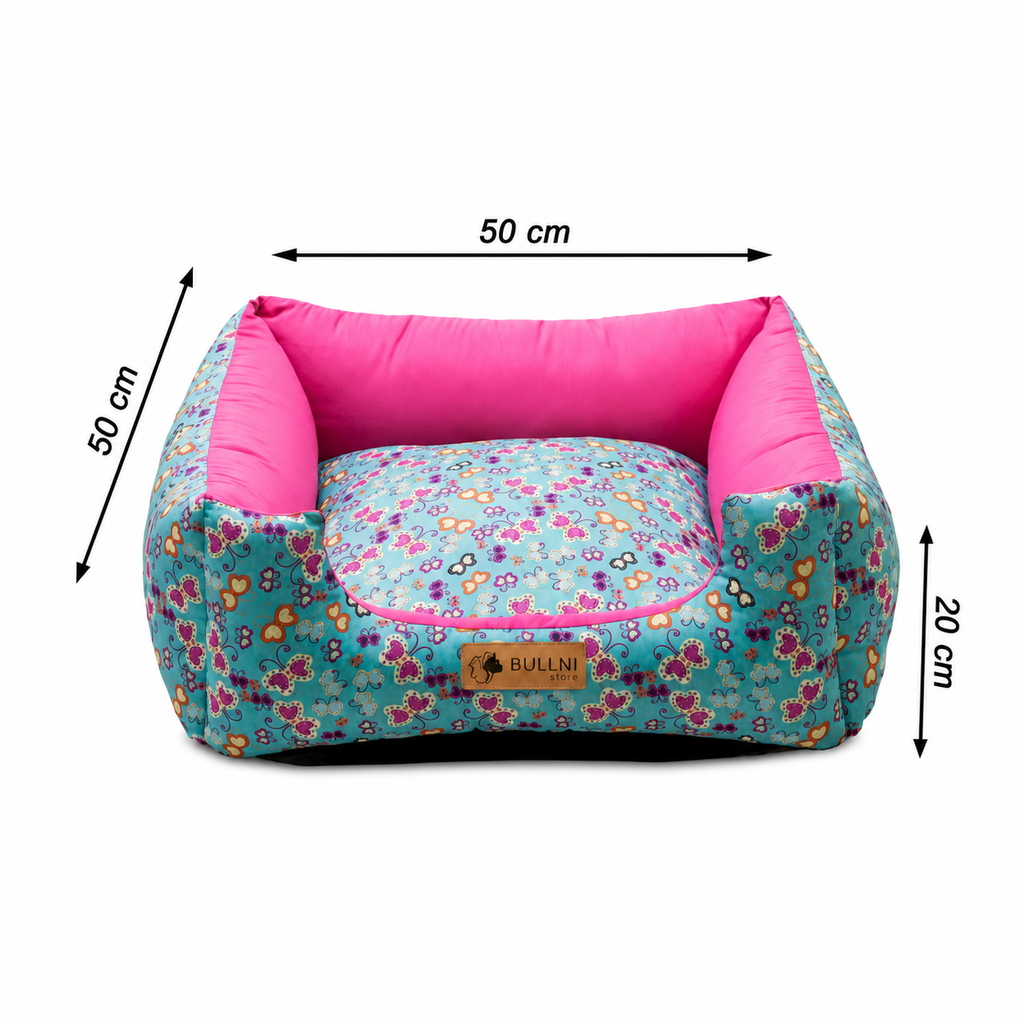 Cama Para Pets - Quadrada Rosa Borboleta Bullni Store