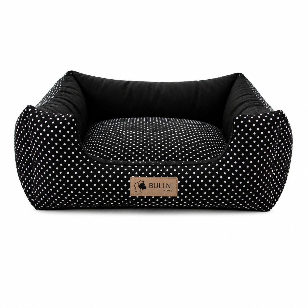 Cama Para Pets - Quadrada Poá Preta Bullni Store