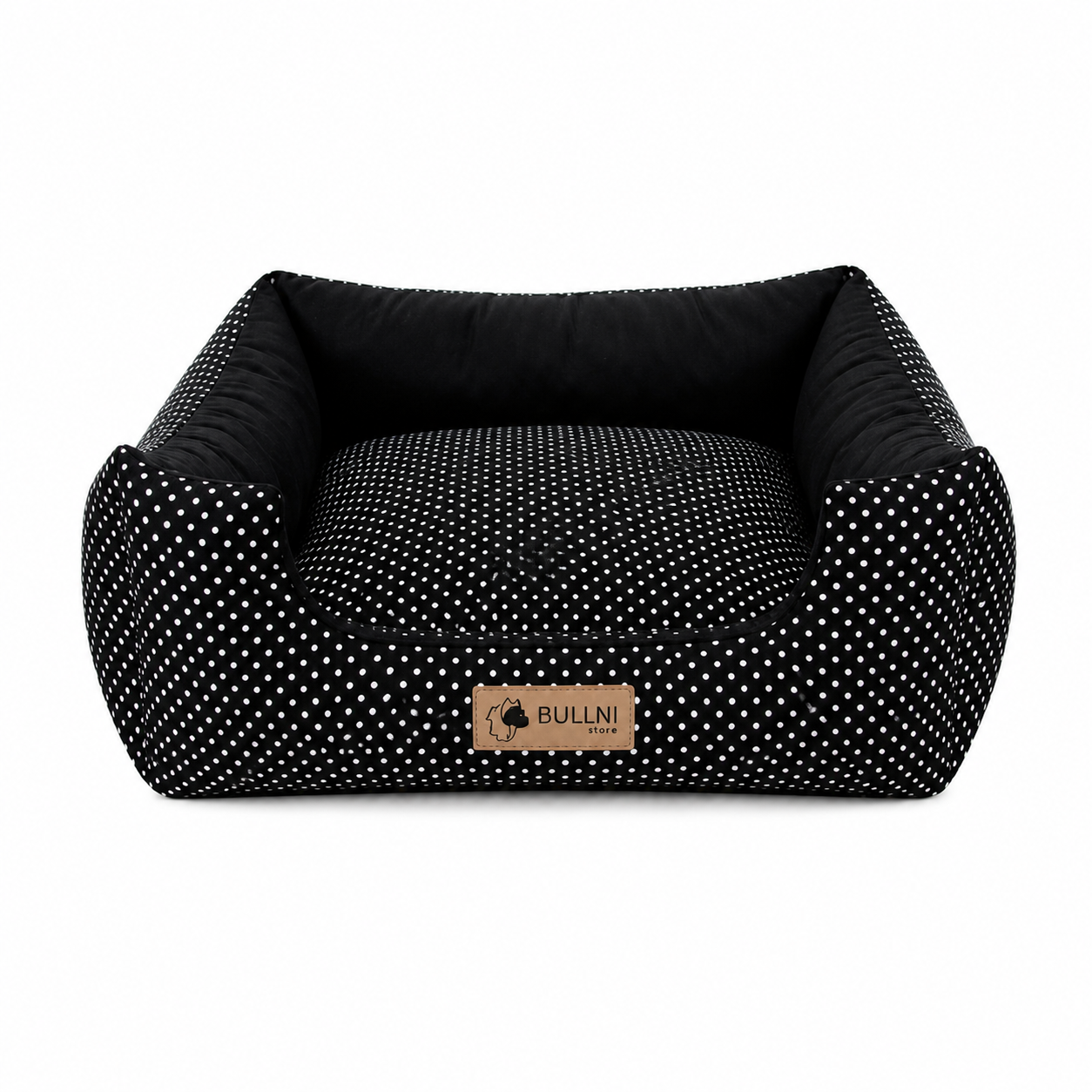Cama Para Pets - Quadrada Poá Preta Bullni Store