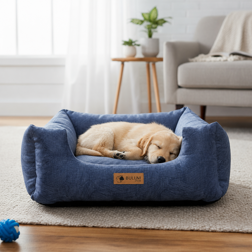 Cama Para Pets - Quadrada Azul Petróleo Bullni Store