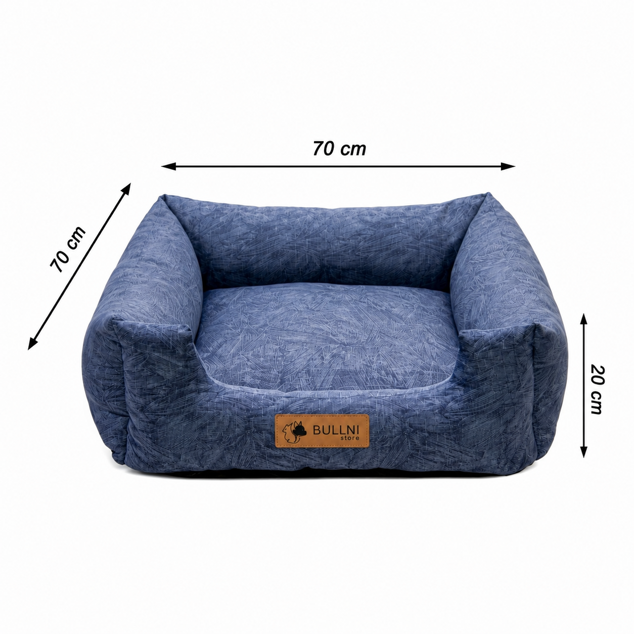 Cama Para Pets - Quadrada Azul Petróleo Bullni Store