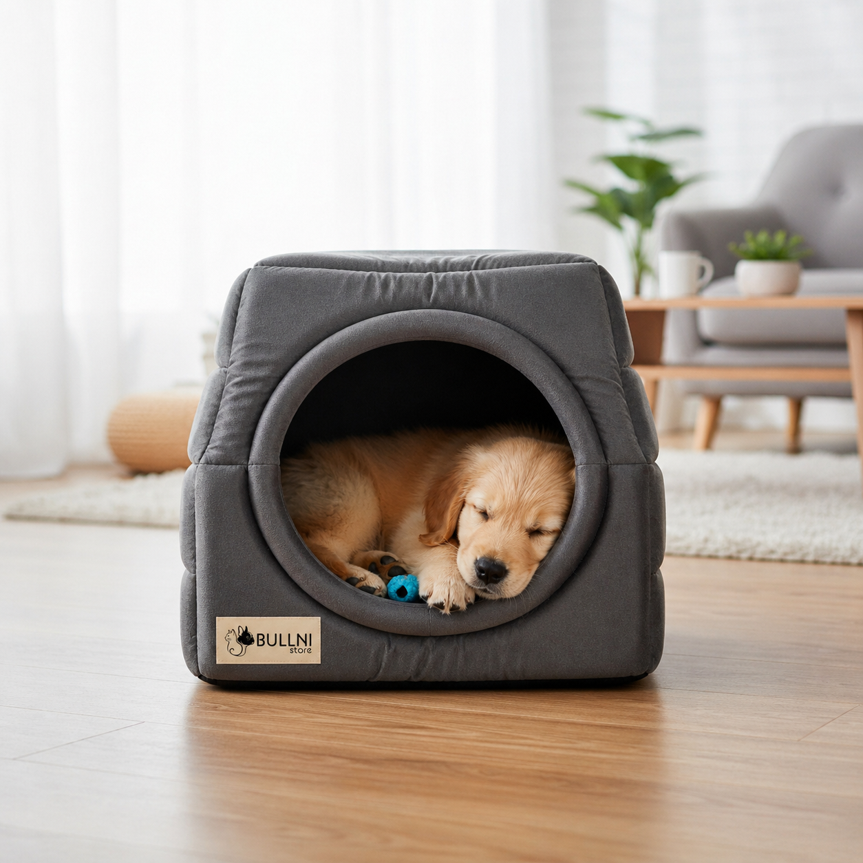 Toca Iglu Pet Cinza Liso Bullni Store