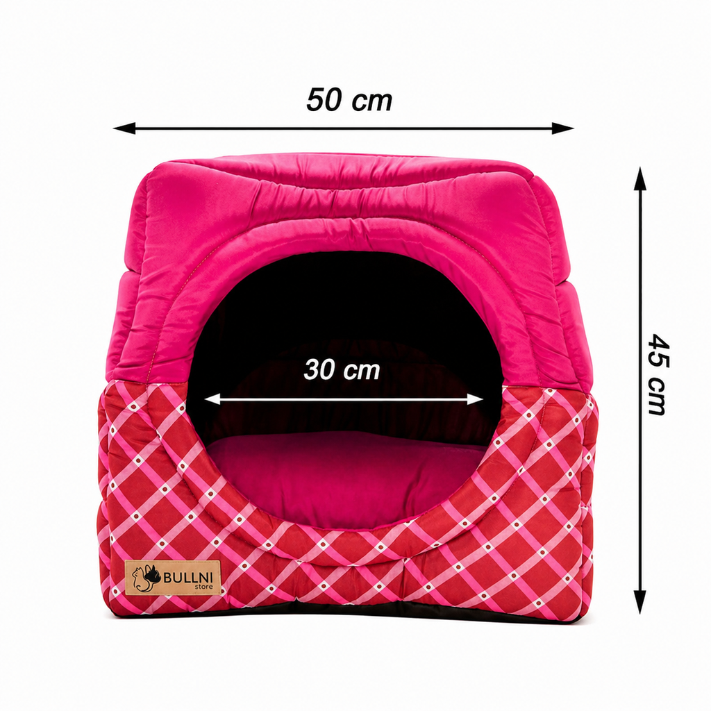 Toca Iglu Rosa Pet e Arranhador para Gatos Bullni Store