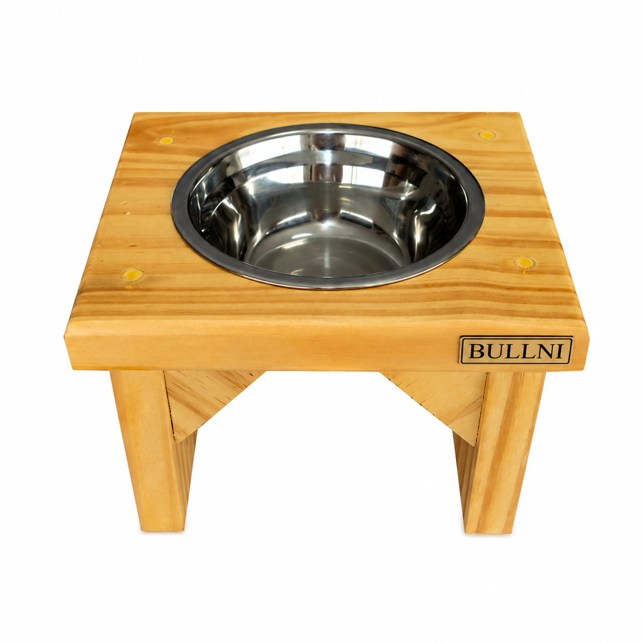Comedouro Individual de Madeira para Pets Bullni Store