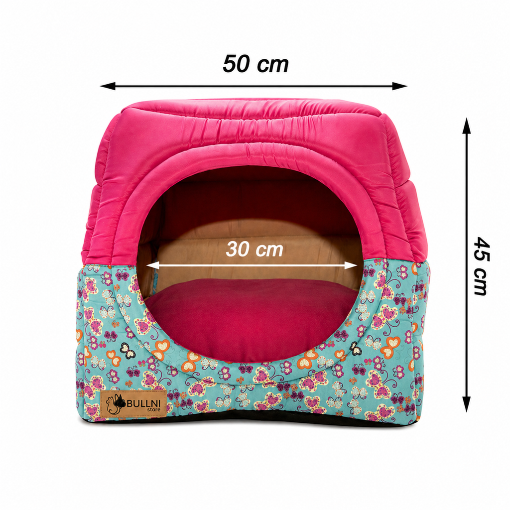 Toca Iglu  Cães e Gatos Rosa Borboleta Bullni Store
