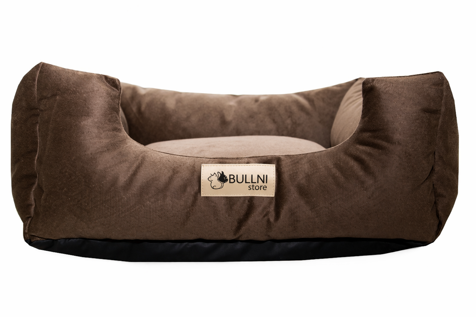 Cama Quadrada para Cachorro ou Gatos Super Luxo Bullni Marrom
