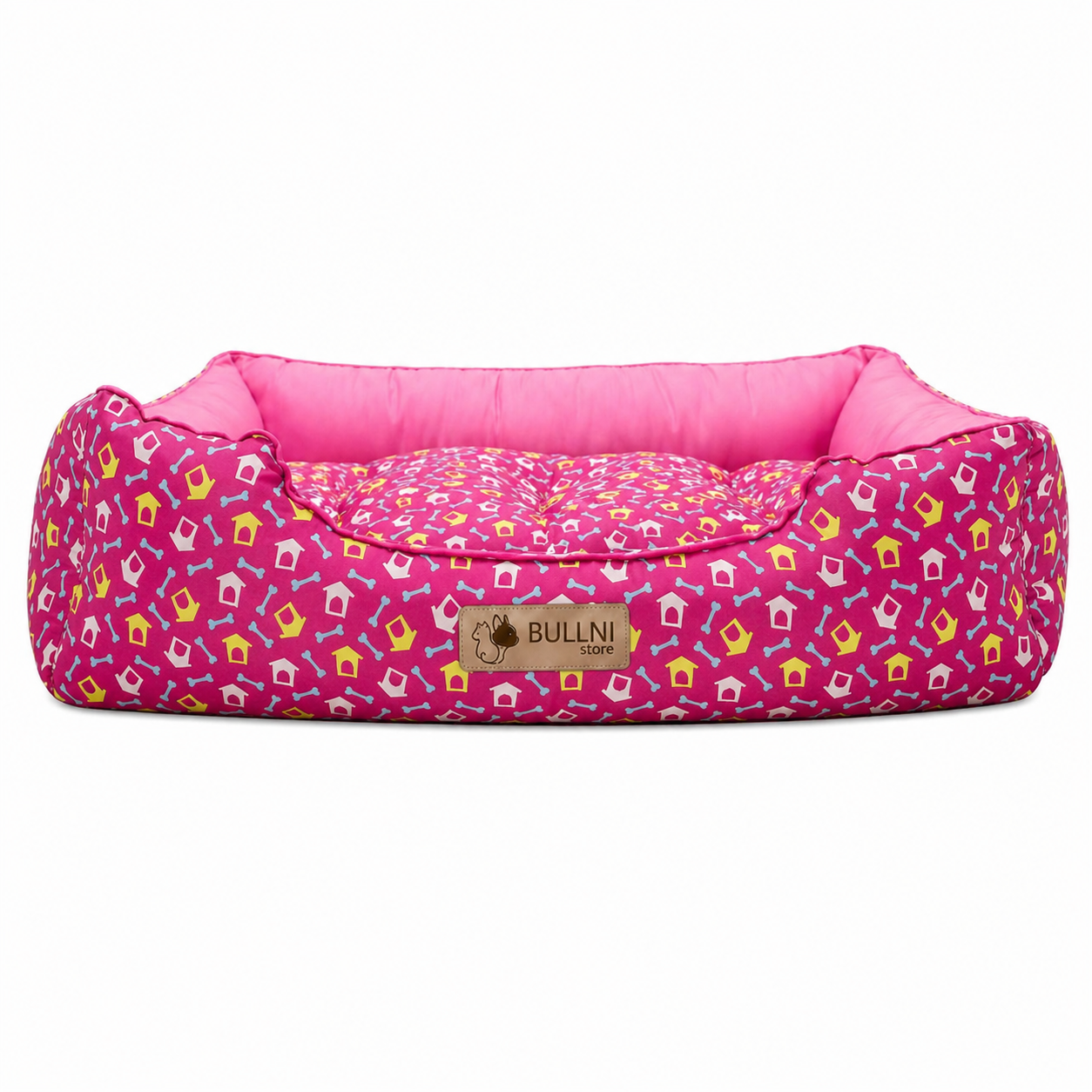 Cama Para Cachorros e Gatos Retangular Estampada Rosa Bullni Store