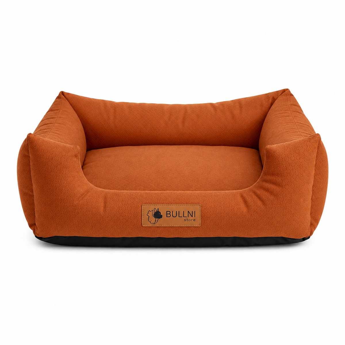 Cama Para Pets - Quadrada Laranja Lisa Bullni Store