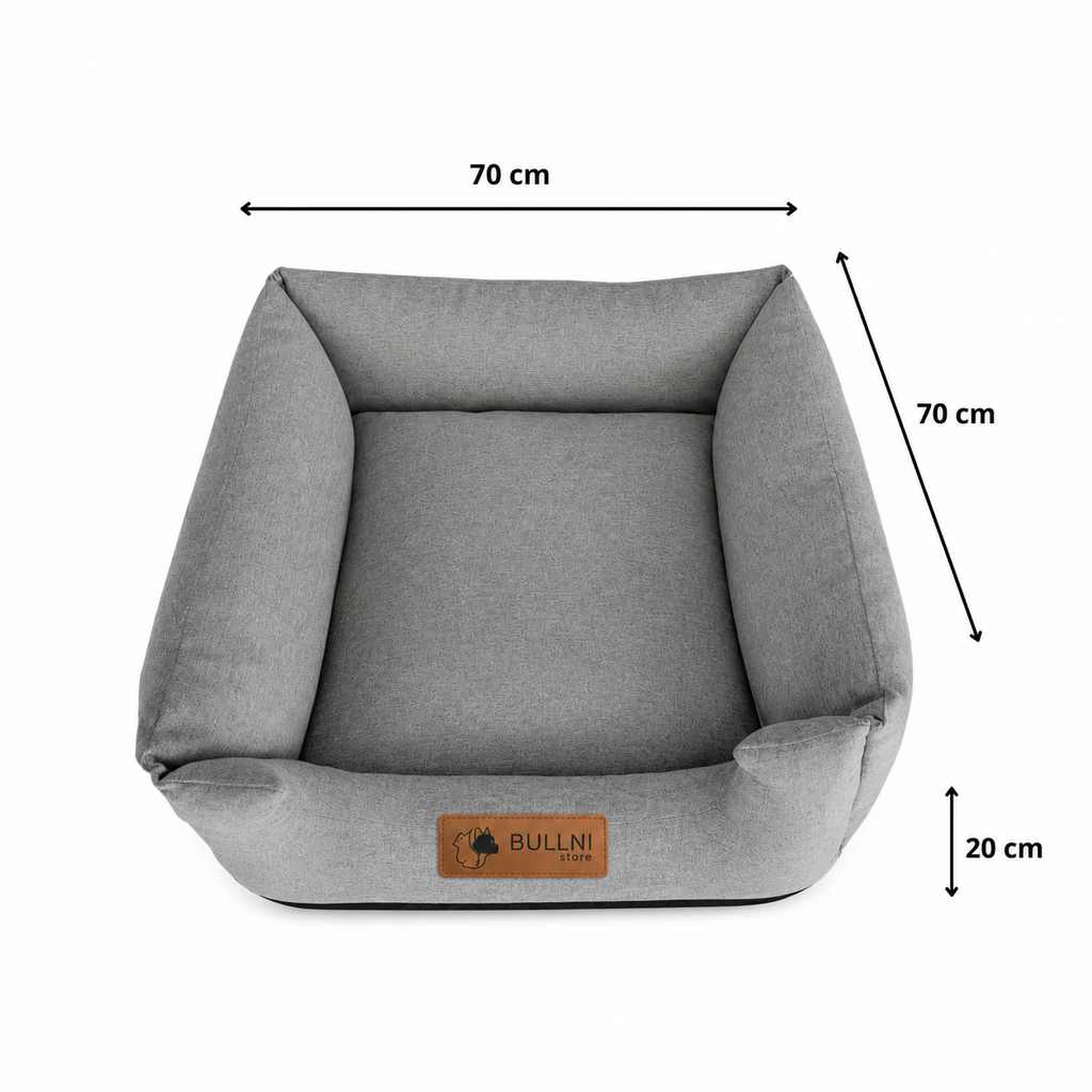Cama Para Pets - Quadrada Cinza Urbano Bullni Store