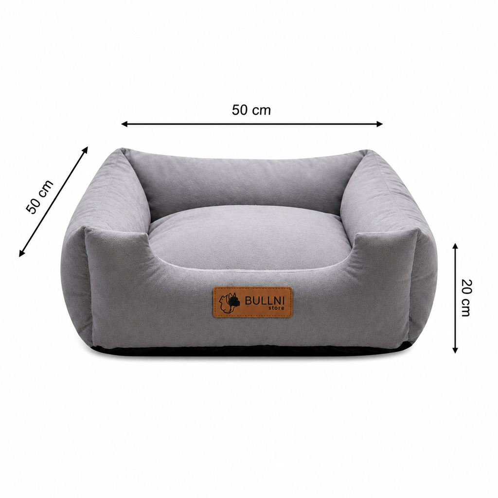 Cama Para Pets - Quadrada Cinza Liso Bullni Store