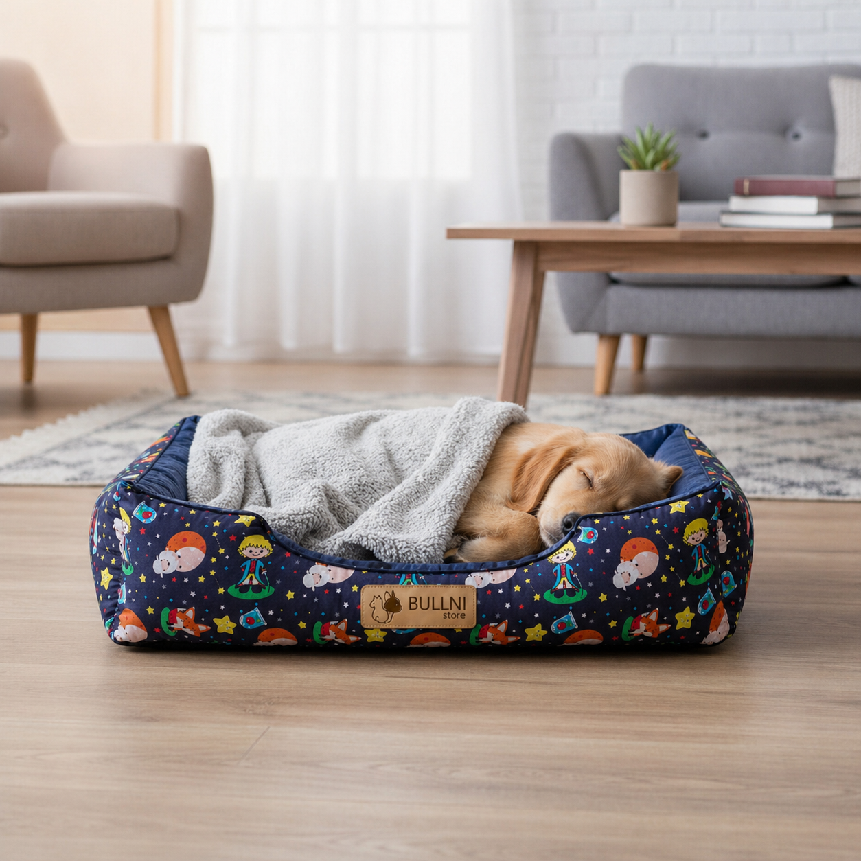 Cama Para Cachorros e Gatos Retangular Pequeno Principe Bullni Store