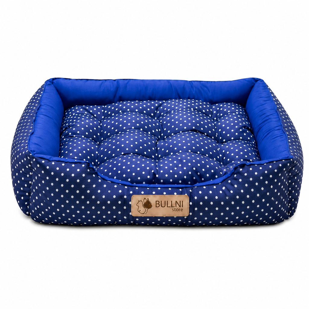 Cama Para Cachorros e Gatos retangular Azul Poa Bullni Store