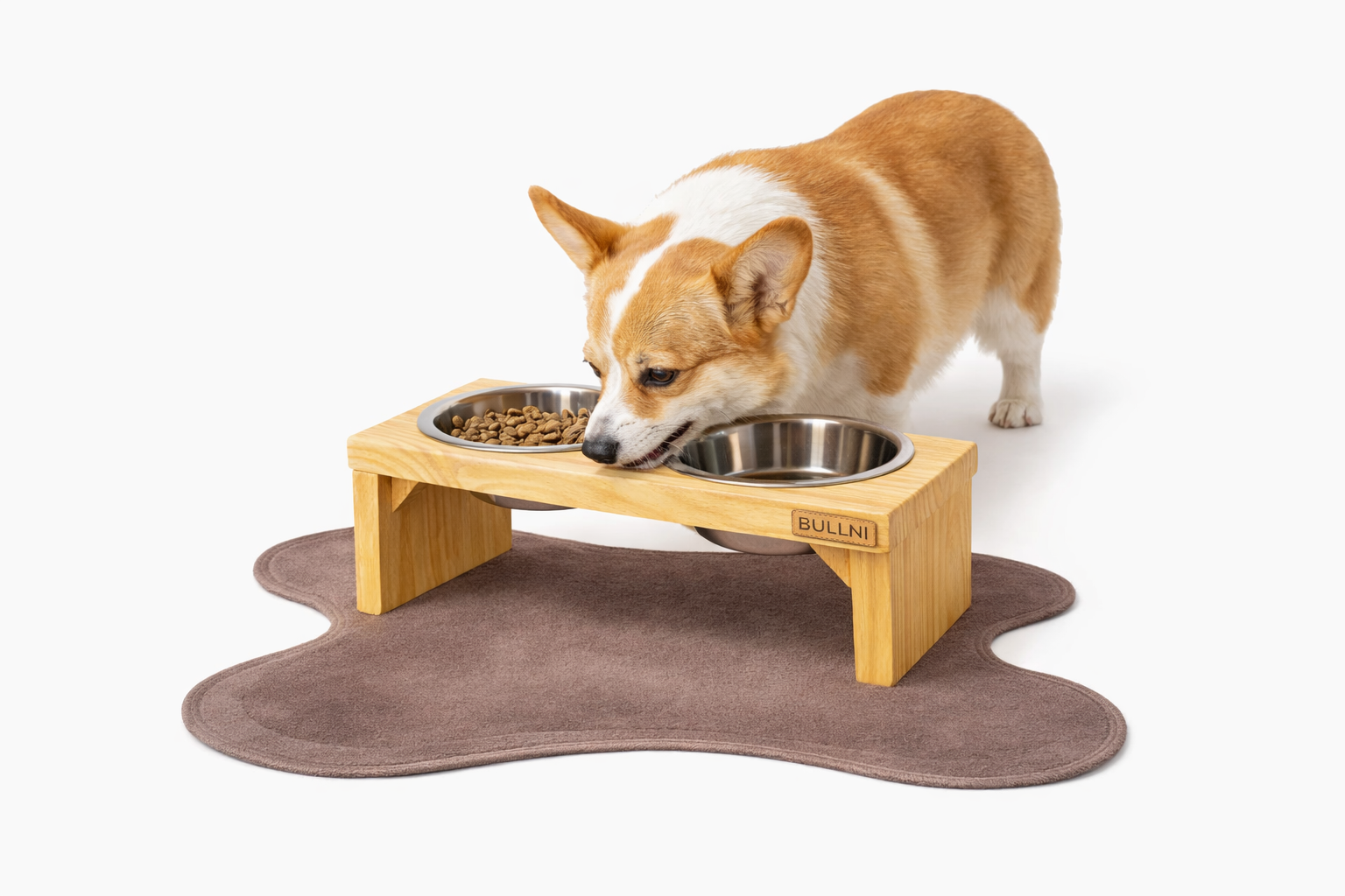 Kit comedouro personalizado+tapete de alimentação para cães