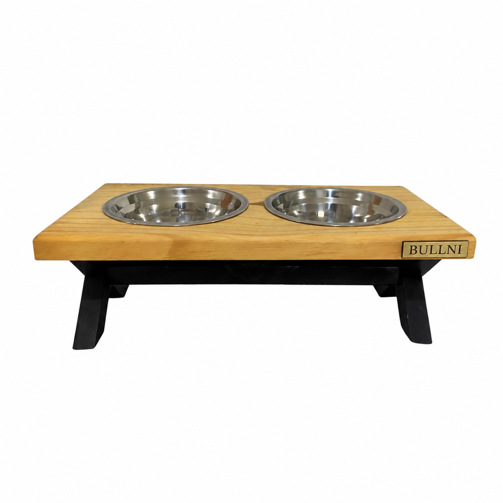 Comedouro Pet Ergonomico Madeira Bullni Store