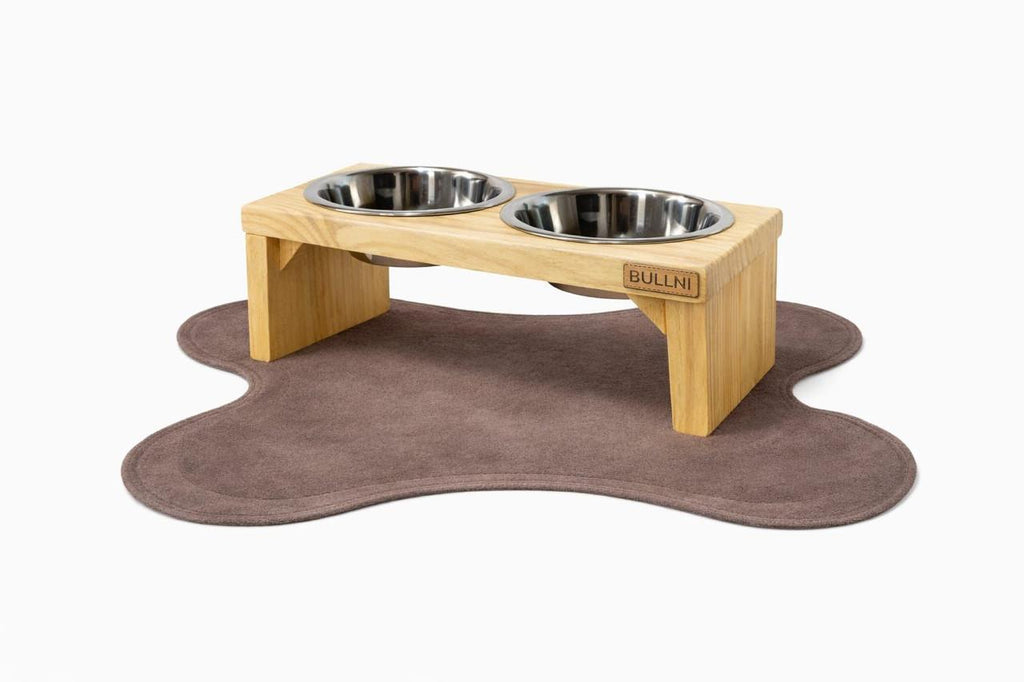 Kit comedouro personalizado+tapete de alimentação para cães